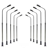 Evemodel LQS06 10 STK. Peitschenlampen LED 62mm Spur N Straßenlampen...