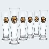 Zum Franziskaner | Das Original | Weissbierglas 0,5 Liter | im Set aus 6...