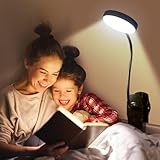 Leselampe Bett,5 Helligkeit+5 Farbe Klemmlampe Bett,400 Lumen Leselicht...