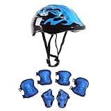 Kinderhelm- Und Schoner-Set – 7-teiliges Skate-Schutzset Mit...