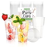 Metionga 50 Partybecher Set, Plastikbecher 0,4l (13,5oz) Mehrwegbecher,...