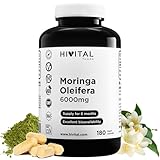 Moringa Oleifera 6000 mg. 180 vegane Kapseln für 6 Monate. Natürlicher...