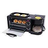 3in1 Mini Backofen 9 Liter, Minibackofen mit 600ml Kaffeekanne und Grill,...