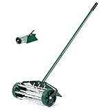 FANTASK Rollender Rasenbelüfter, 45,7 cm Rotary Push Tine Spike Erde...