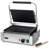 HENDI Kontaktgrill, Panini-, sandwich- & Kontaktgrill, Regelbar bis max....