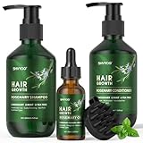 Rosmarin Shampoo Conditioner Set, Haarwuchsöl mit Rosmarin Minz Biotin,...