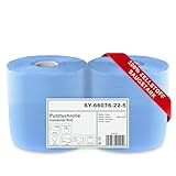 2 x blaue saugstarke Papierrolle, 1000 Blatt, 22x36 cm | 2-lagige...