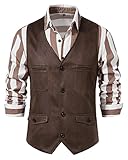 MakingDa Cowboy-Weste, Wildleder, V-Ausschnitt, lässig, klassisch,...
