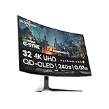 Alienware AW3225QF 32 Zoll 4K UHD (3840x2160) 1700R Curved Gaming Monitor,...
