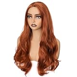 PORSMEER Perücken 26 Zoll/60 cm Länge Wavy Synthetische Faser Lockige...