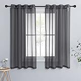 PONY DANCE Schlafzimmer Gardinen und Vorhänge Leinenoptik Vorhang Grau...