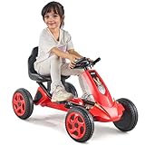 VEVOR Go-Kart, Tretfahrzeug mit Lenkrad, ergonomisch verstellbarem Sitz,...