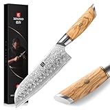 XINZUO Damaststahl 18.2cm Santokumesser, scharf Kochmesser 73 Schichten...
