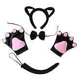 Gugxiom Weiches Katzenkostüm-Set, Bequemes Katzenohren-Stirnband,...