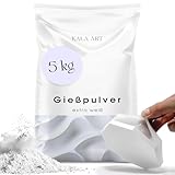 KALA ART Gießpulver Weiß 5kg - Gips zum Basteln für Silikonformen -...