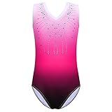 ZNYUNE Mädchen Farbverlauf Gymnastikanzug Ärmellos Kinder Gymnastik...