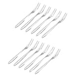 Katnetoly 12 StüCk Dessertgabeln, 5,1 Edelstahl Mini-Salat Obstgabel...