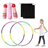 Hula Hoop Reifen Kinder, Fitness Hula Hoop für Kinder mit Springseil, Hula...