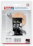 tesa Power.Kit-Adapter BK164, selbstklebendes Ersatzteil-Set, Metallplatte,...