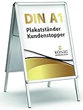 Dreifke Kundenstopper Keitum DIN A1 silber | beidseitig für 2 Plakate |...