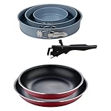 Bergner Click&Cook Pfannen-Set, 2-teilig, Ø 22 x 26 cm, aus gepresstem...