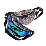 Hohopeti 2 Stück Damen Bauchtasche Pailletten Meerjungfrau Hüfttasche mit...