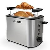KitchenBoss Edelstahl-Toaster für 2 Scheiben：Toaster mit...