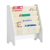 SoBuy FRG225-W Kinder-Bücherregal Hängefächerregal Zeitungsständer mit...