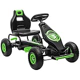 HOMCOM Gokart, Kinderfahrzeug mit verstellbarem Sitz, Tretauto mit...