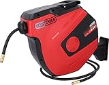 KS Tools Automatischer Druckluftschlauch-Aufroller, Schwarz/Rot, Ø 10 mm x...