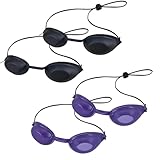FeiOne 4 Stück Infrarot Schutzbrille, Schutzbrille Rotlichtlampe, UV...