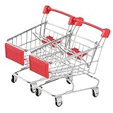 HOOTNEE 2 Stück Mini Einkaufswagen Pack Miniatur Einkaufswagen für...