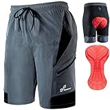 Sportneer MTB Shorts für Herren, MTB, gepolstert, Radler-Shorts für...