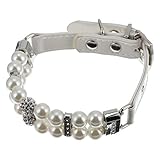 Happyyami Hund Perlenhalsband Perlenkragen Halskette Hundehalsband Mit...