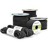 Brotree Gummiseil Expanderseil 4mm x 10m Schwarz - Planenseil Spanngummi...