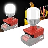 Akku Lampe für Einhell 18V, 12W LED Arbeitsleuchte Mit E27 Bulbs,...