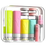 INSFIT 17 Stück Silikon Reiseflaschen Set mit Etiketten, FDA zugelassene...