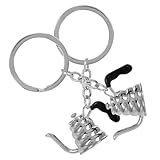 AKOOSY 2 Stück Pack Kleiner Kaffeekessel Schlüsselanhänger aus Edelstahl...