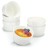 COM-FOUR® 6x Soufflé Förmchen - Creme Brulee Schälchen aus Keramik -...