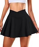 Navneet Tennisrock Crossover Rock mit Hose drunter Hosenrock Damen...