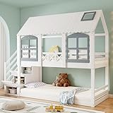 BXEYXE Etagenbett. Kinderbett. Kinderbett mit Dach und Fenster. mit...