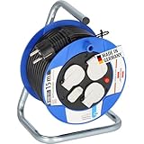 Brennenstuhl Garant Kompakt Kabeltrommel 3-fach mit USB (Kabeltrommel mit...