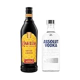 Espresso Martini Set aus Absolut Vodka Original - 1 x 0,5l und Kahlúa...