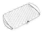 Weber Fisch & Gemüsehalter/Korb - Groß (46 x 28cm), aus Edelstahl, Ideal...