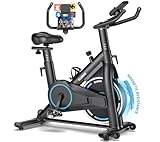 Heimtrainer Fahrrad, SLUNSE Leises Hometrainer Ergometer mit APP...