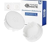 Steckdosen Abdeckung, 2 Stück, in Weiß, Steckdosenschutz vor Staub,...