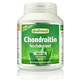 Greenfood Chondroitin, 460 mg, hochdosiert, 120 Kapseln – hohe...