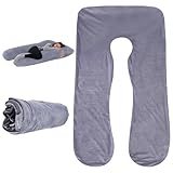 TOATELU Schwangerschaftskissenbezug U-Förmiger Kissenbezug: Baumwolle...