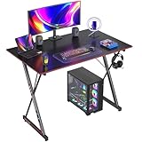 DESINO Gaming Schreibtisch, 80 x 50 cm Ergonomischer Computertisch, Tisch...