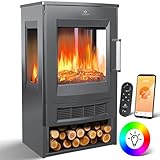 KESSER® Elektrokamin mit Heizung Panorama-Sichtfenster Heizlüfter 9...